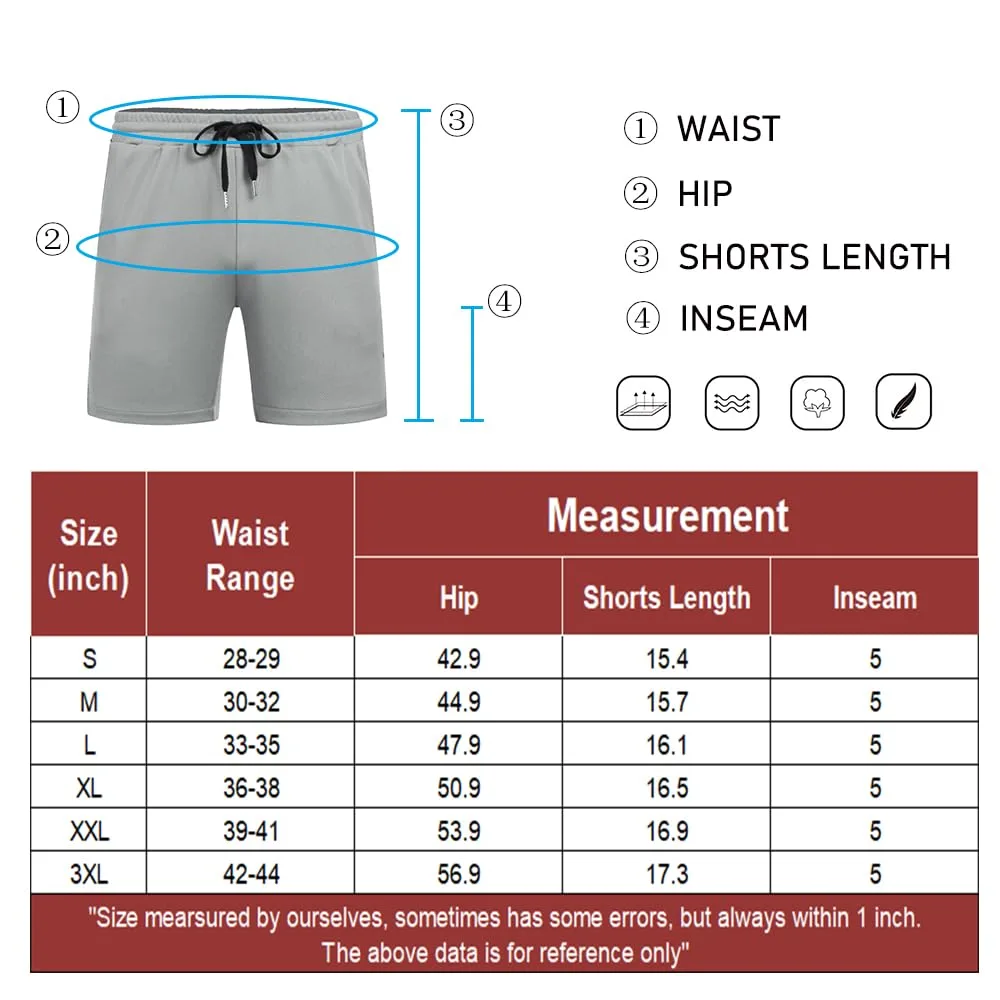COOFANDY Men's 2 Pack Gym Workout Shorts Athletic 5 Inch Running Shorts
