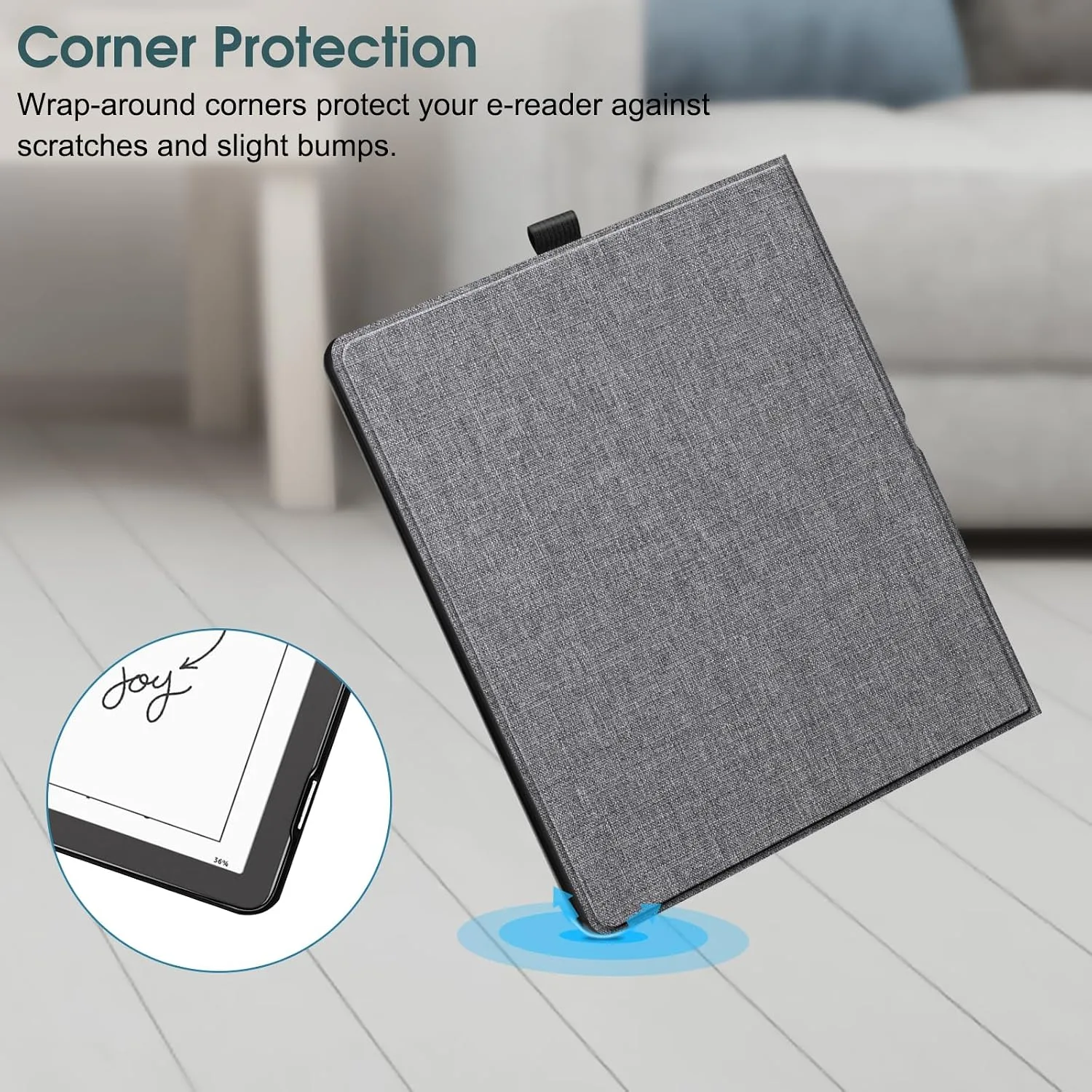 Fintie Slimshell Case for 10.2" Kindle Scribe 2024/2022, Gray