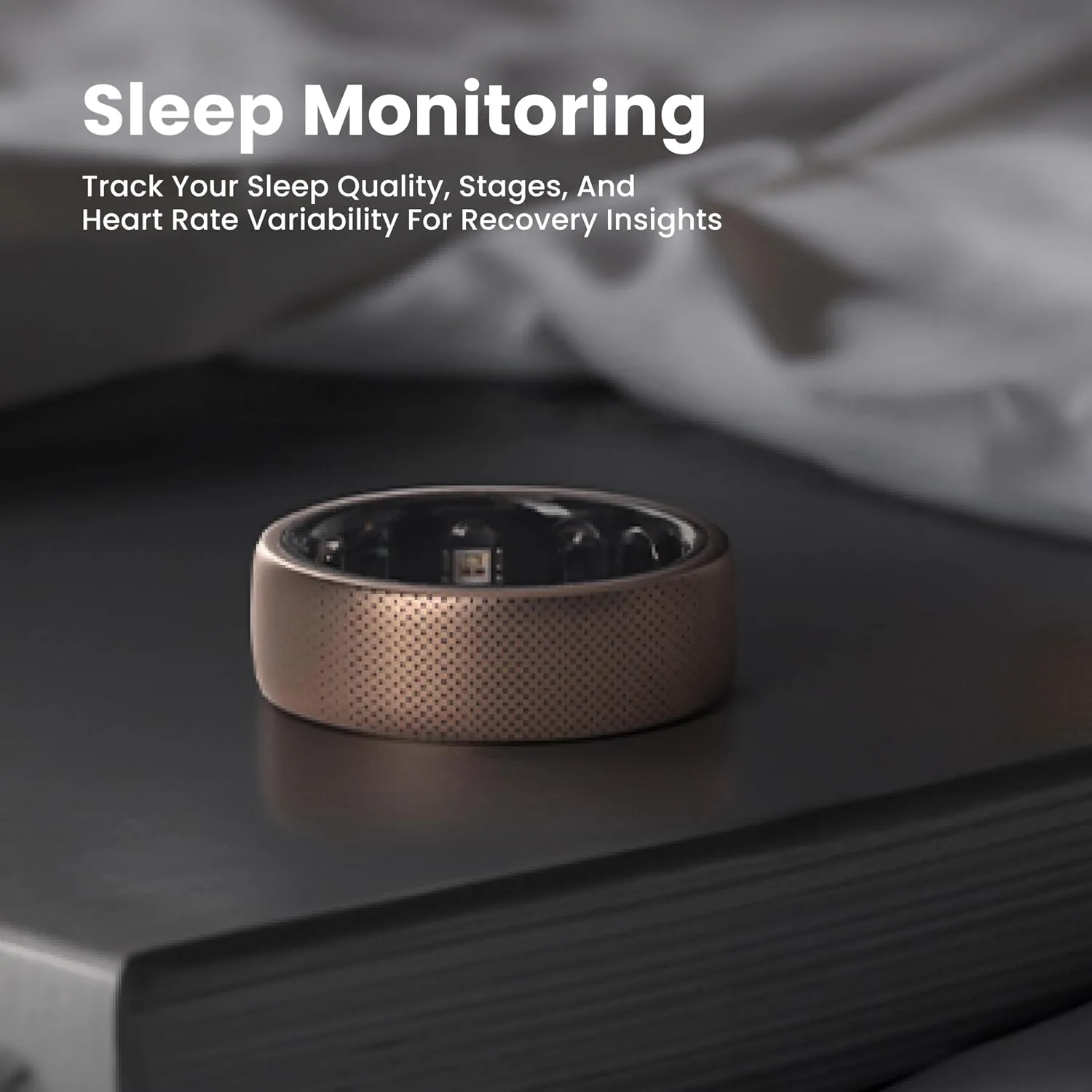 Amazfit Helio Smart Ring, Monitor Sleep/Heart, Water-Resistant, iOS/Android