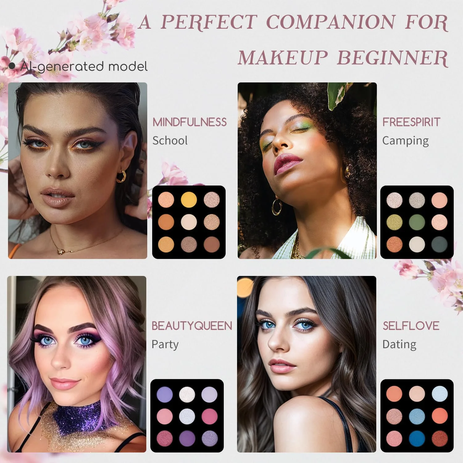 Color Nymph Makeup Kit for Teen Girl Beginner Makeup Kit Cosmetic Set Pink