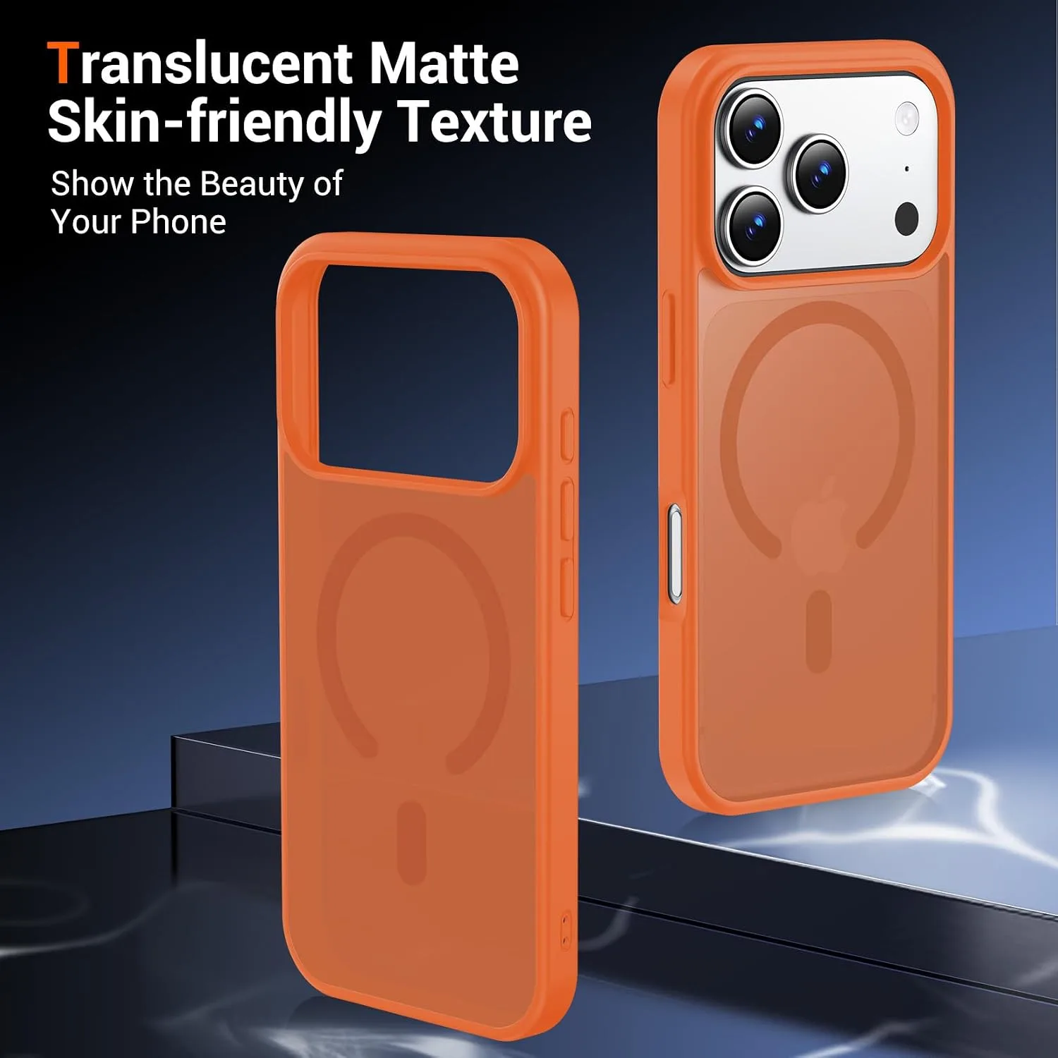 Temdan for iPhone 18 Pro Max Case/iPhone 17 Pro Max Case, Orange