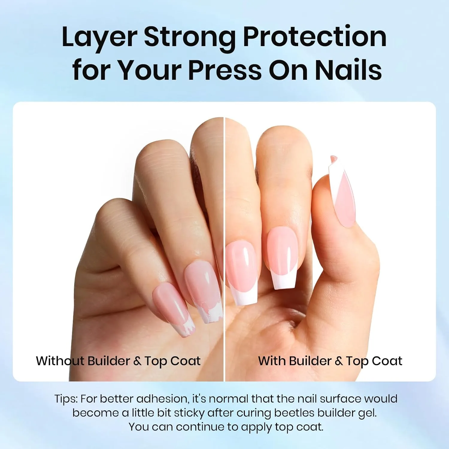 Beetles Builder Gel and Extra Glossy Top Coat with Nail Brush 2Pcs 15ML