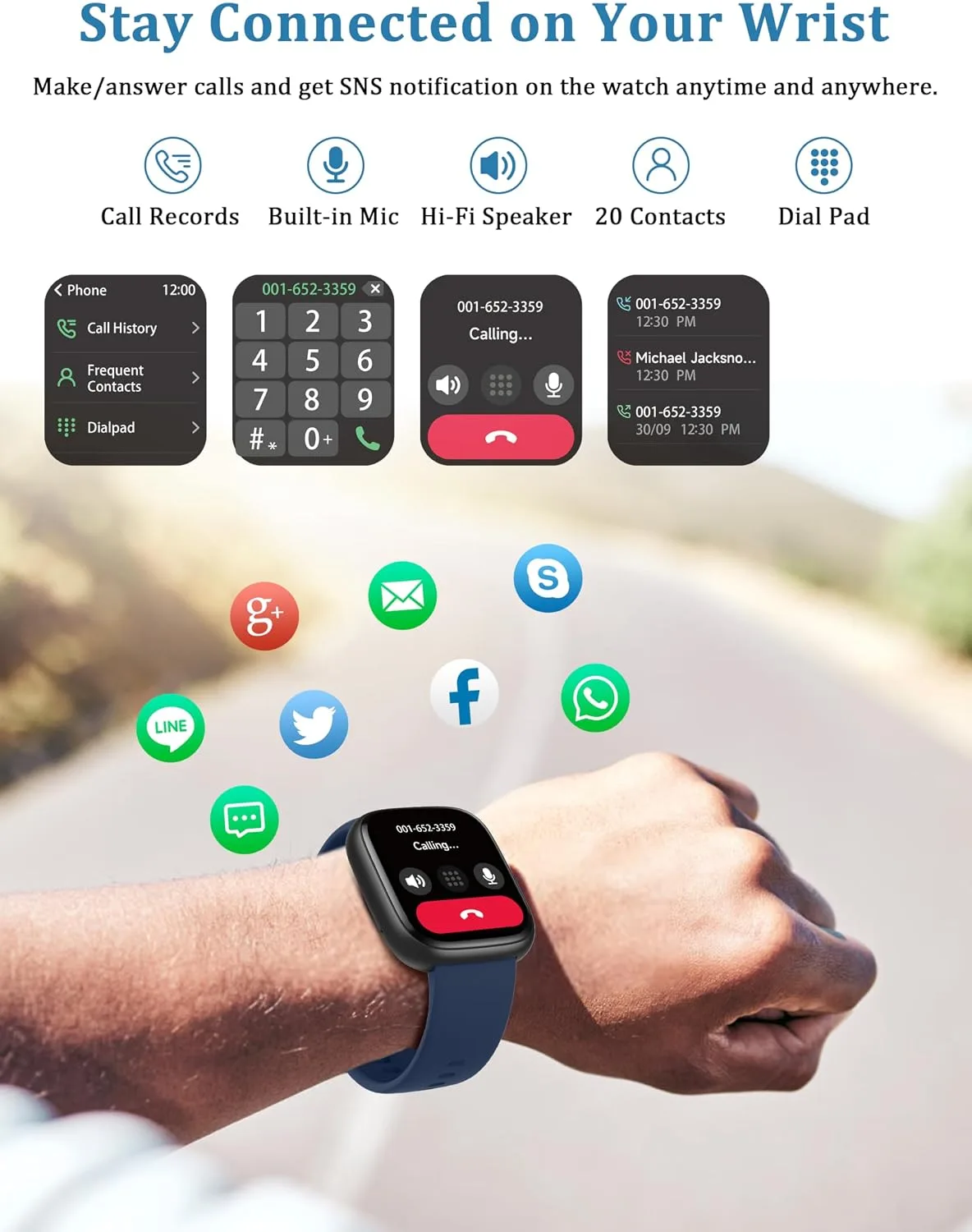 LODIMEKE Smart Watch, Alexa Built-in, Answer/Make Calls 44mm Smartwatch Women Men, 1.83" Sports Watch IP68 Waterproof, Heart Rate SpO2 Sleep Stress Monitor, Step Counter Watch for Android & iOS Phone