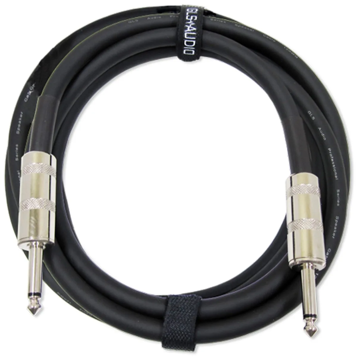 GLS Audio Speaker Cable - 12AWG Speaker Wire, 1/4 in TS Connector, 25 Ft