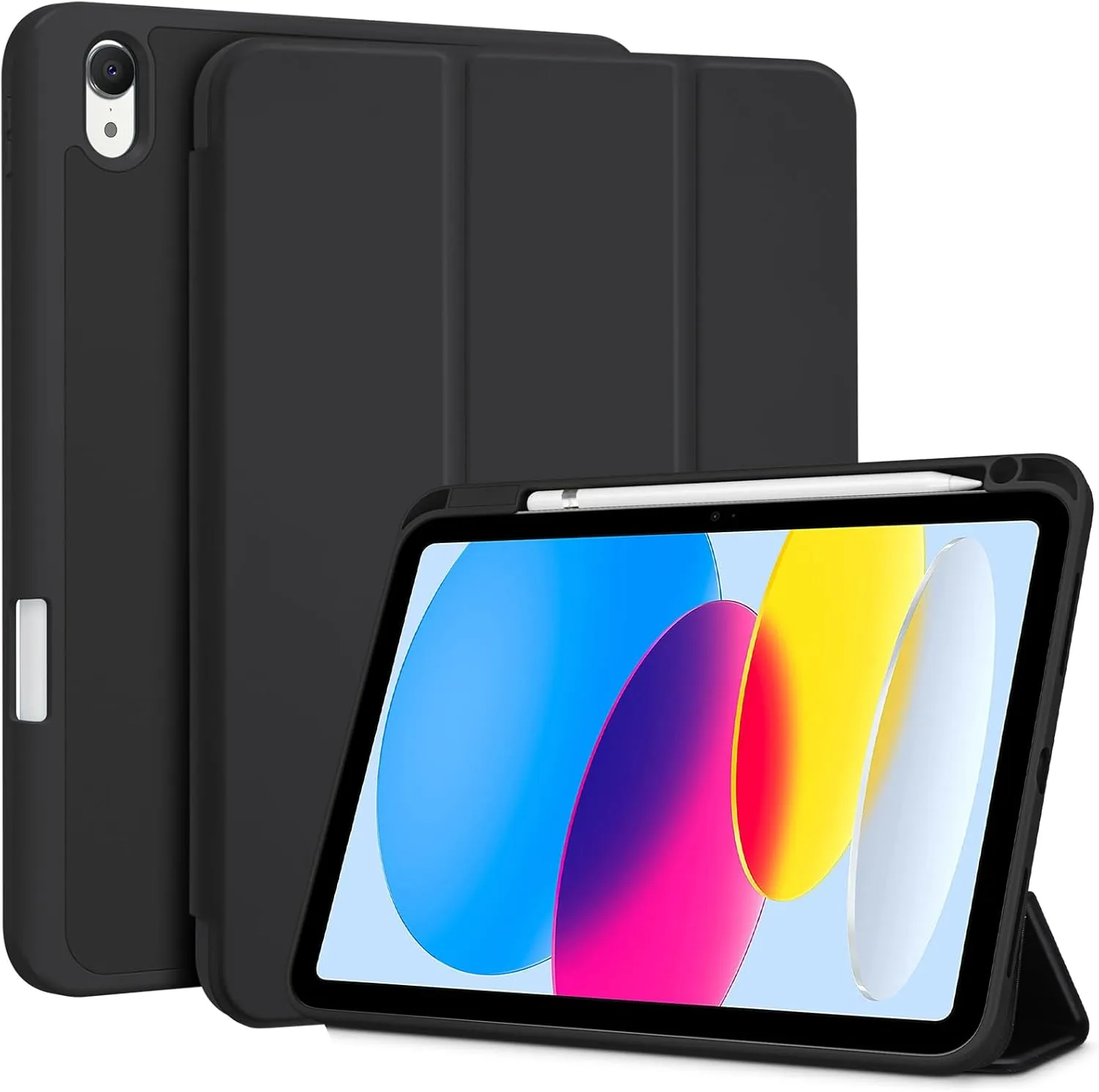 Case Procase para iPad A16 11.ª/10.ª generación con soporte para lápiz negro