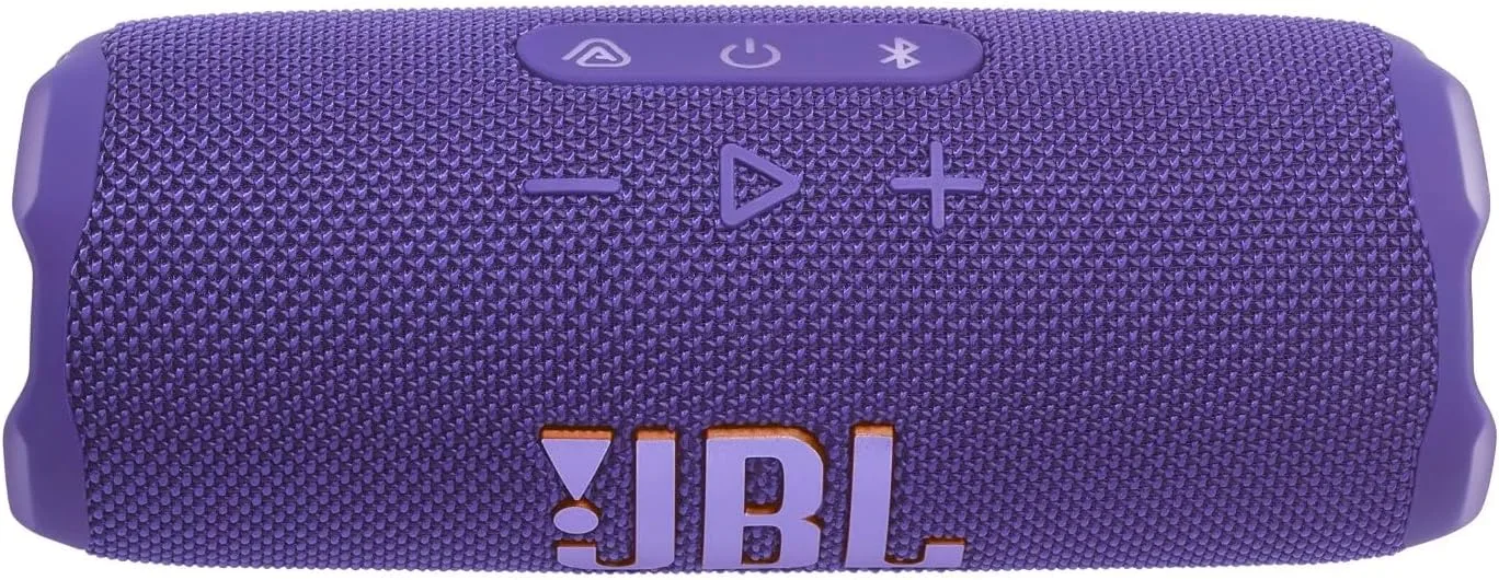 JBL Flip 7 Portable Bluetooth Speaker, IP68 Waterproof, Dustproof, Drop-Proof, PushLock System, AI Sound Boost, 16H Battery, Megen Hardshel Protection Case (Purple)