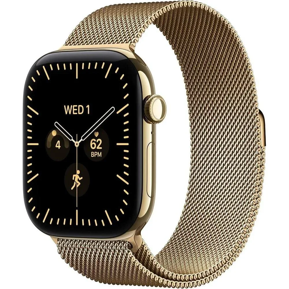 Apple Watch Series 12 46mm GPS + Celular - Radiant Gold Titanium w Radiant Gold Milanese Loop