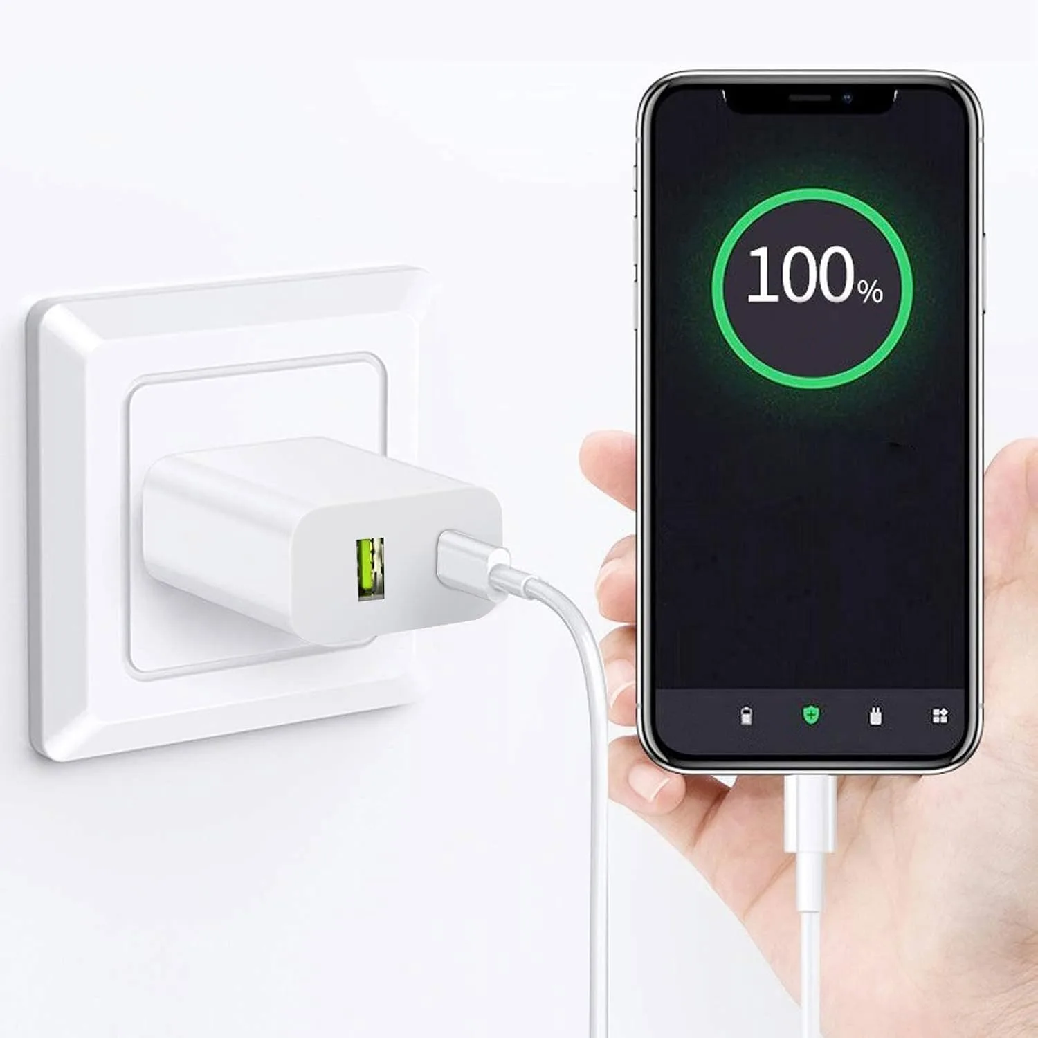2 Pack USB C Charger Block, Dual Port Type C Wall Charger Charging Power Adapter Cube for iPhone 14/14 Pro/14 Pro Max/14 Plus/13/12/11, XS/XR/X, iPad, Samsung, More