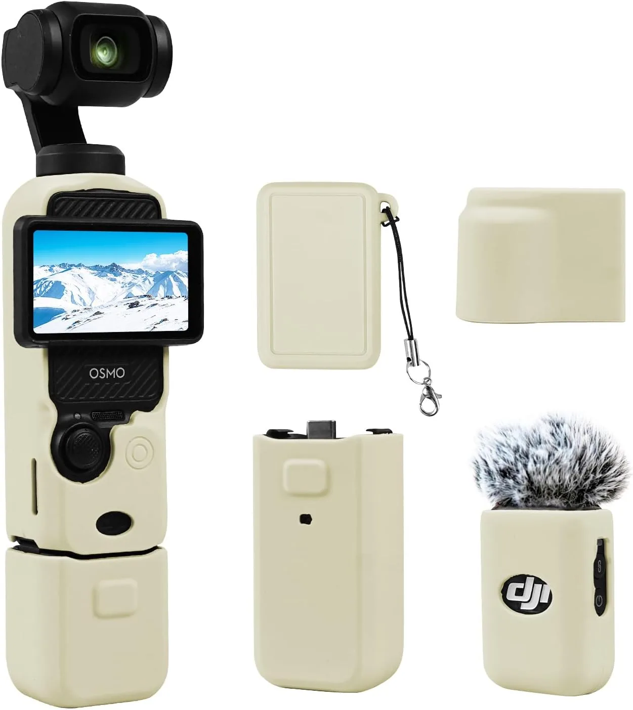 Protective Case for DJI Osmo Pocket 3/Xtra Muse Camera(Beige)