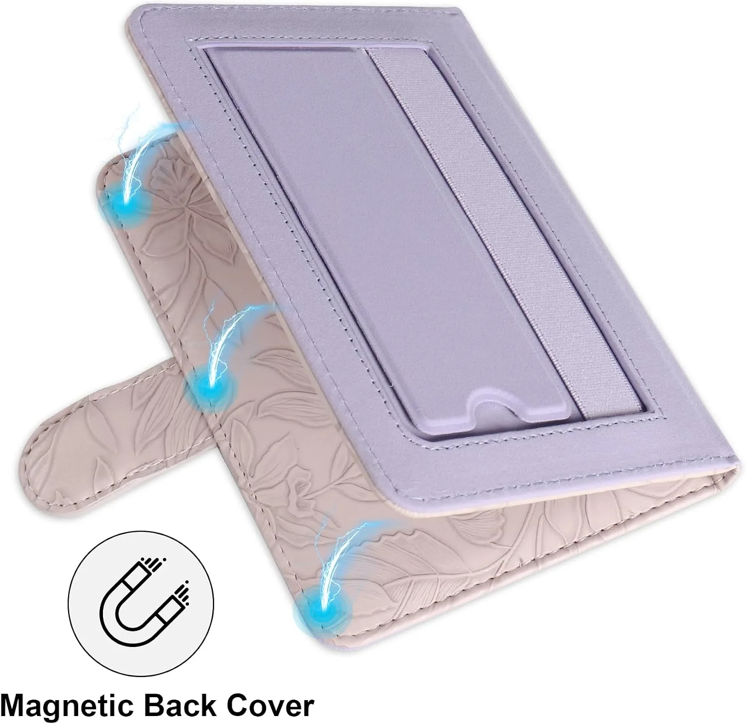 HoYiXi Universal Case for 6 inch eReader,Compatible with Kindle/Kobo Clara HD/Kobo Clara 2E/Paperwhite/Pocketbook/Tolino eReader,with HandStrap/Kickstand, Cover Case for 6'' eReaders,Purple