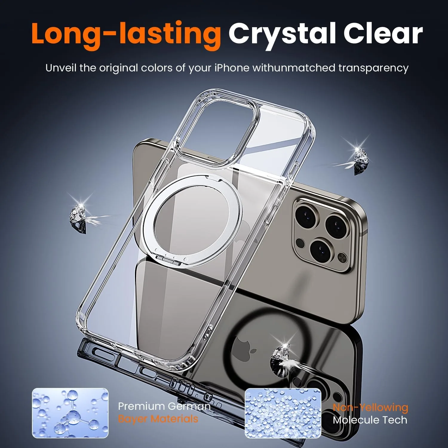 toushion 3 in 1 for iPhone 15 Pro Max Case Stand