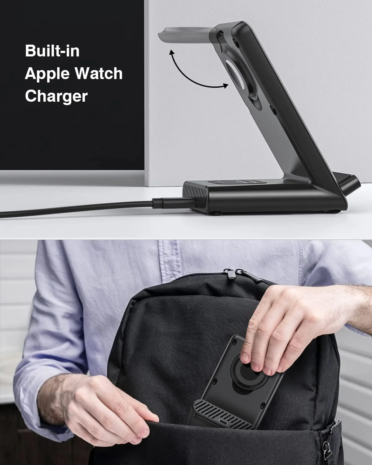 Wireless Charging Station,3 in 1 Charging Stand for Apple Multiple Devices