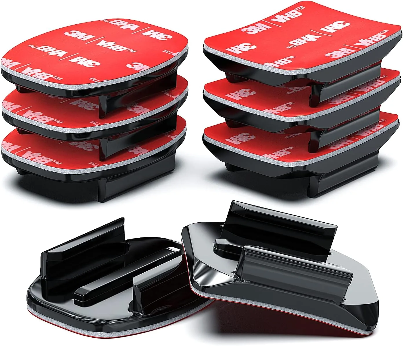Soporte adhesivo curvo y plano para casco Sametop para GoPro