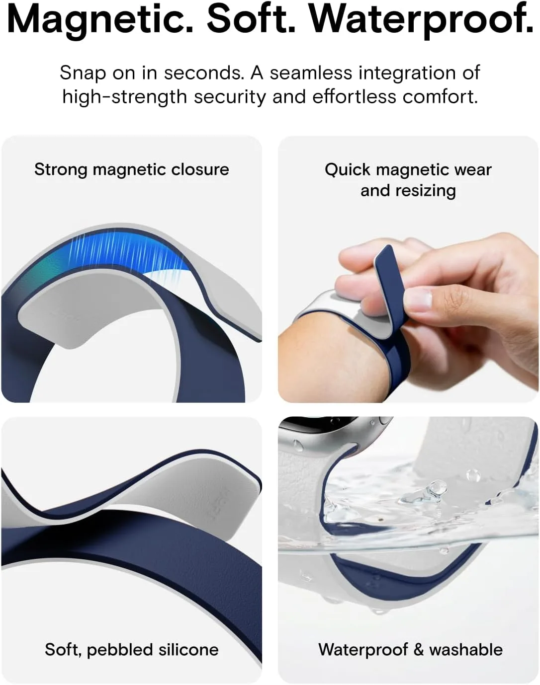 MOFT Snap Duo Watch Bands, Duo-Color Watch Band for Women &Men Daily Wear