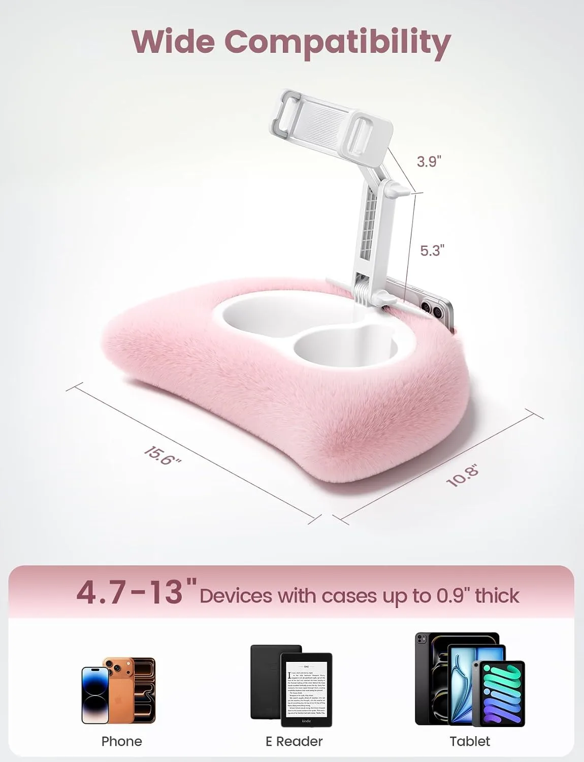 Lamicall Kindle Holder Tablet Pillow Stand Extendable Arm iPad Soft Pad