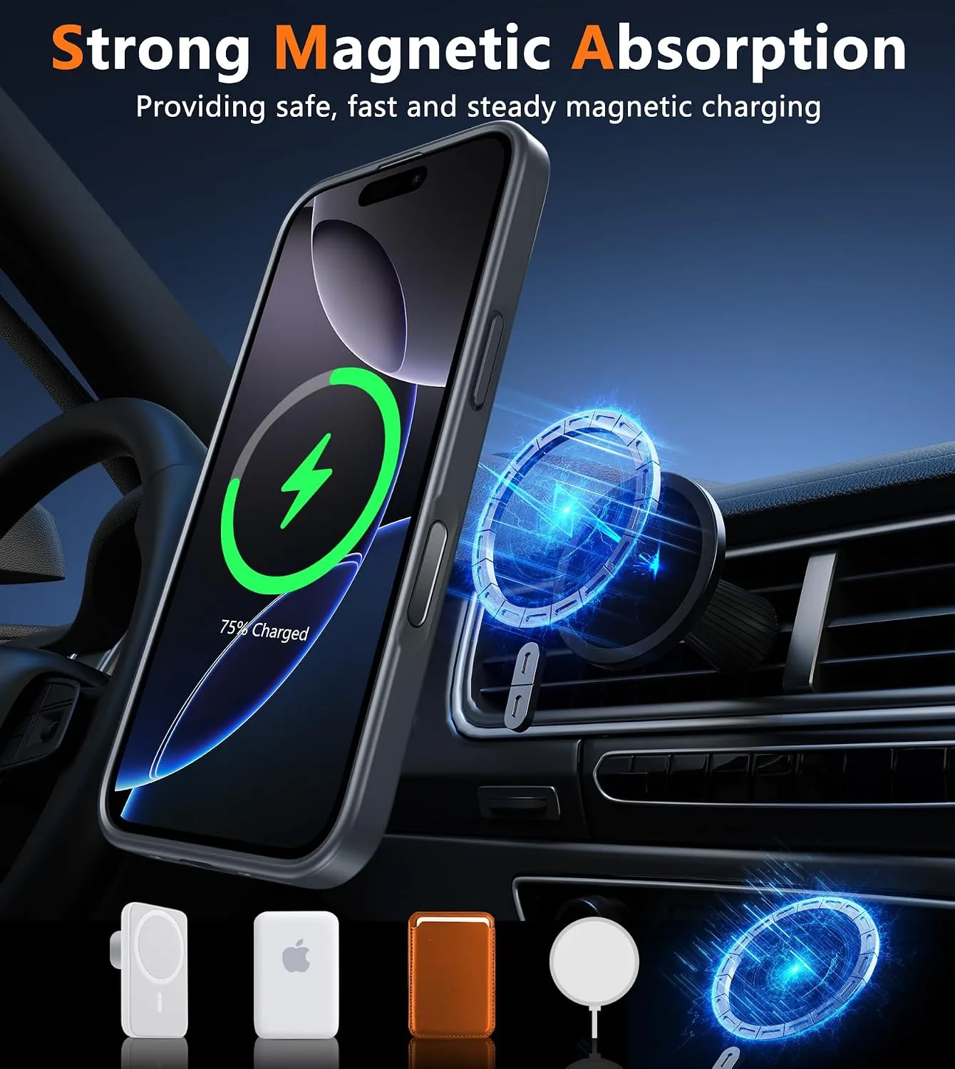 FNTCASE for iPhone 16 Pro Case, Fit for Magsafe, Translucent Matte Back