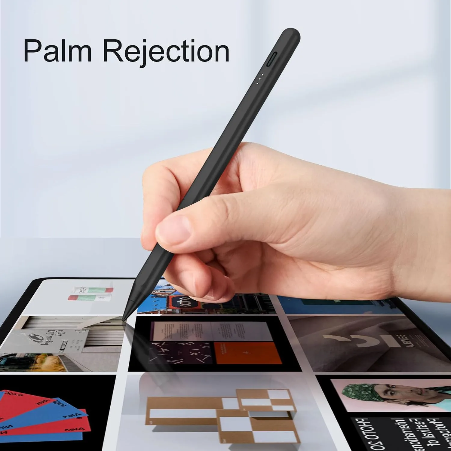 Stylus Pen for iPad, 13 mins Fast Charge Stylus with Palm Rejection, Tilt Sensitivity, Compatible with 2018-2025 iPad Air 3/4/5/6, iPad mini 5/6, iPad 6/7/8/9/10, iPad Pro 11"/12.9"/M4 (Black)