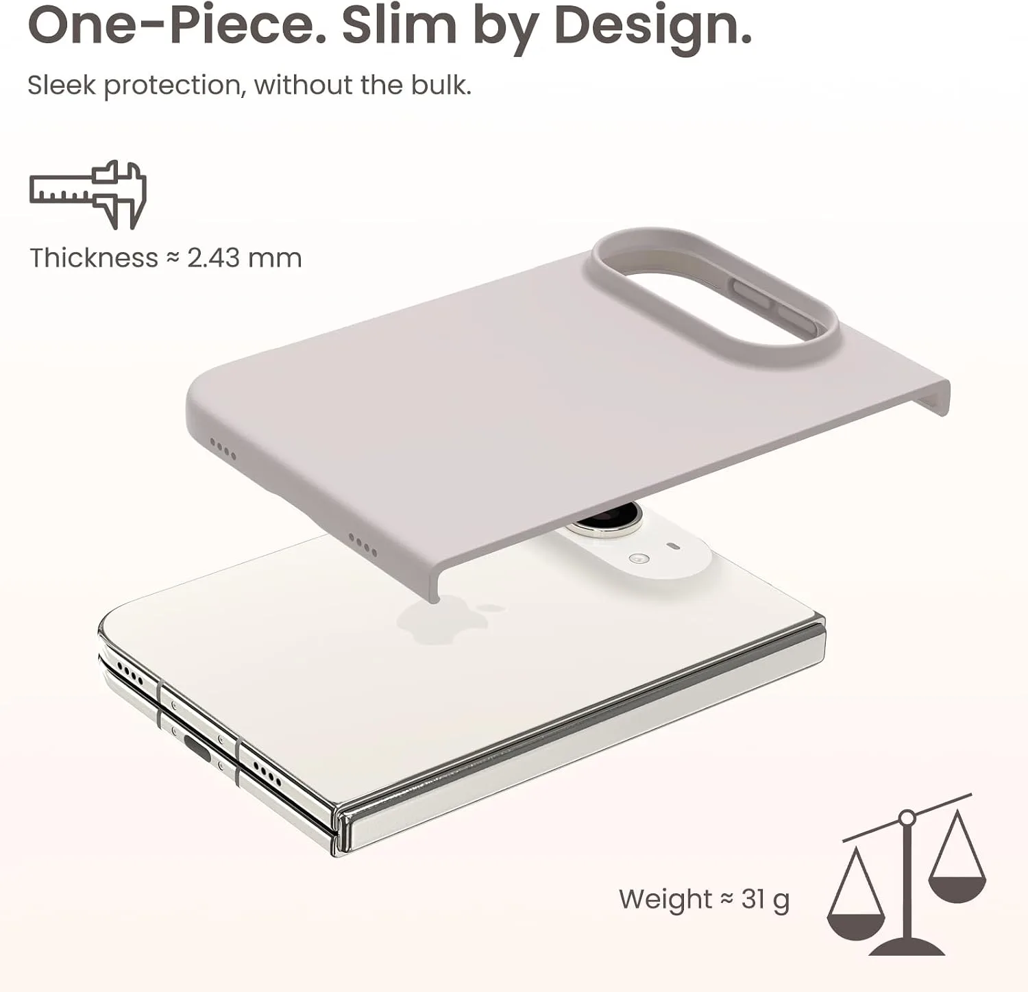 ORNARTO for iPhone Duo Case,Magnetic Slim Liquid Silicone,Stone Gray