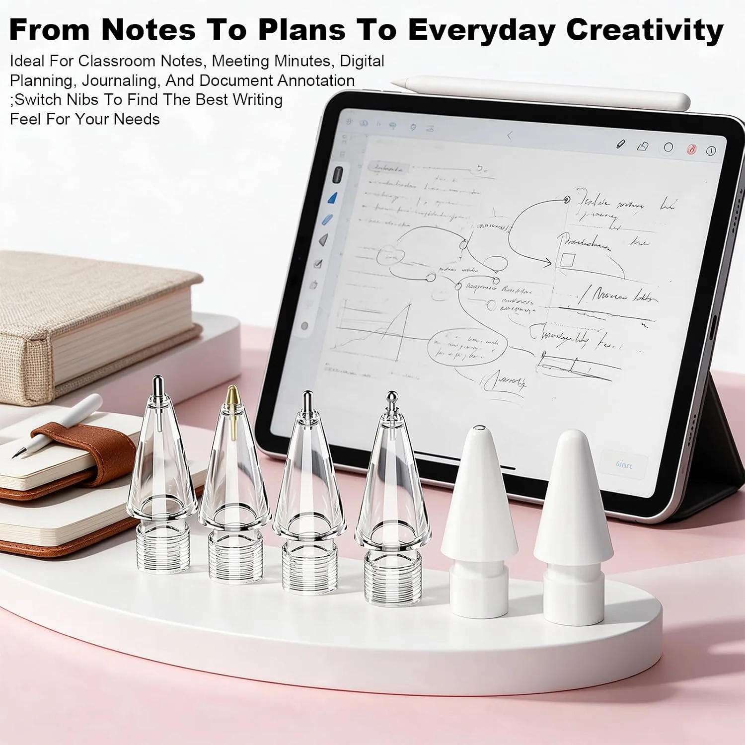 6 Pack Replacement Pencil Tips with Case for Apple Pencil Pro/2nd/1st/USB-C