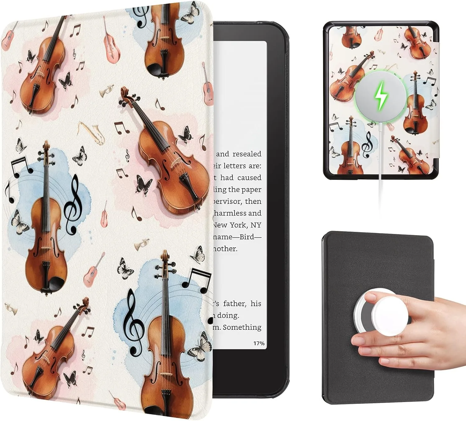 CoBak Case for 7" E-Readers - All New PU Leather Cover with Auto Sleep Wake Feature for E-Readers 2024 Released