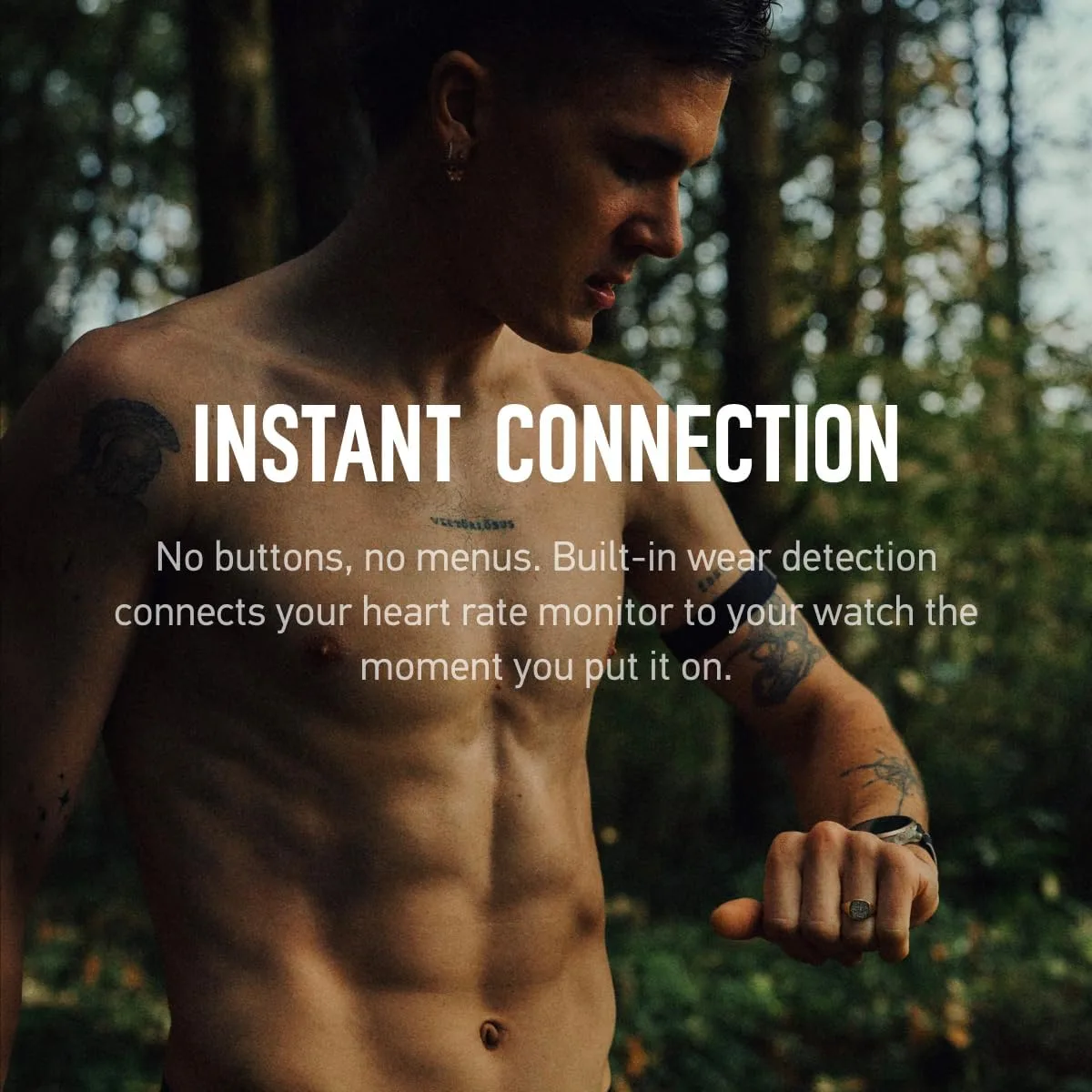 COROS Heart Rate Monitor, Auto-wear Detection