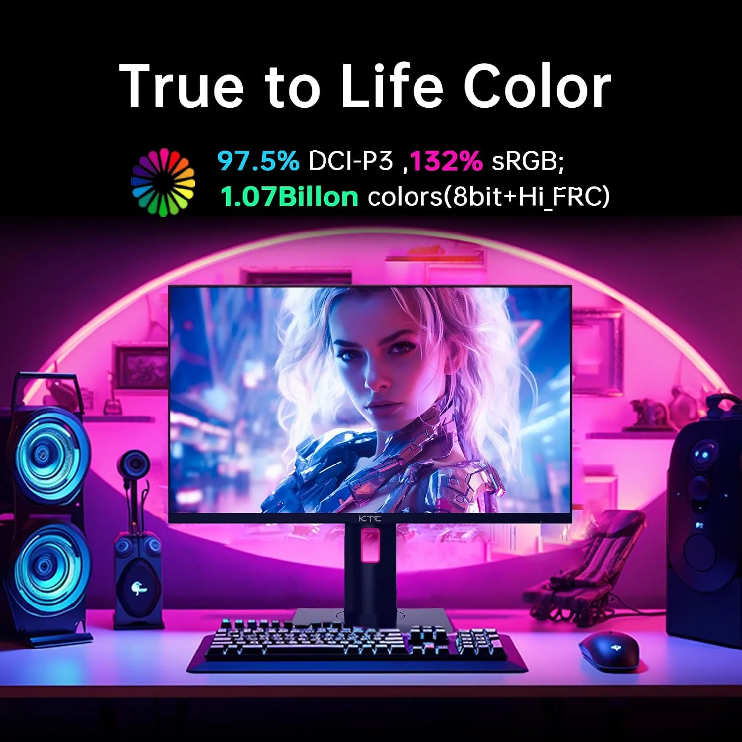 KTC 27 Inch 4K Gaming Monitor, 160Hz UHD Monitor Fast IPS,1ms GTG, H27P22S