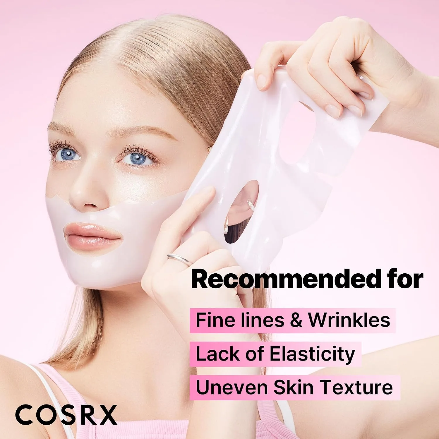COSRX Pink Peptides Collagen Lifting Glow Hydrogel Face Masks 3 EA