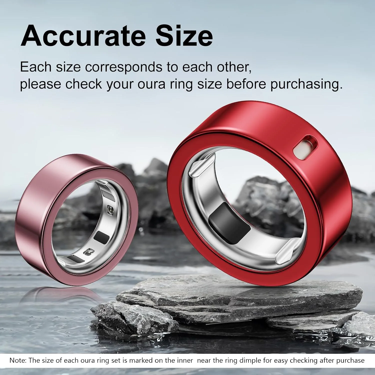 5 Pack Covers Compatible with Oura Ring 4/Oura Ring 3-Size 8