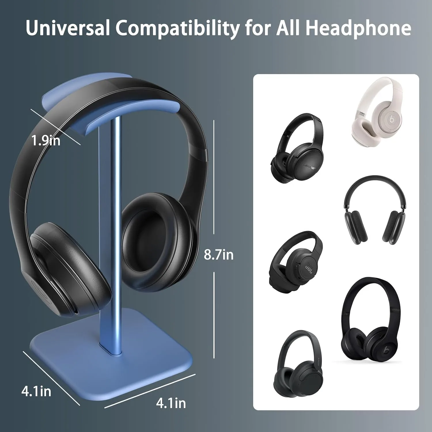 Headphone Stand for Desk - Headset Stand Headphone Holder (Blue)