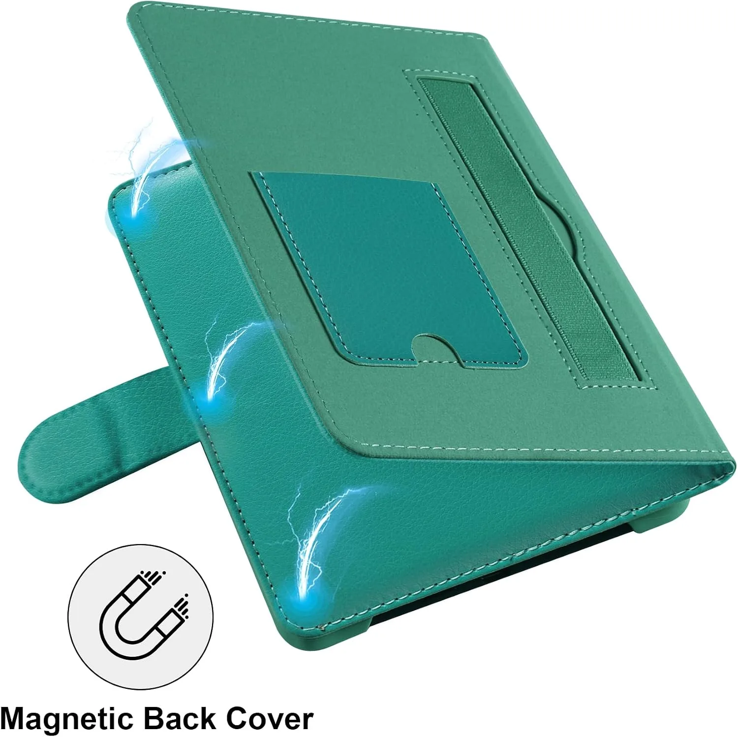 HoYiXi Universal Case for 6-inch Kindle eReader Compatible with Kobo/Voyaga/Pocketbook/Tolino E-Book Reader,6'' eReader Protective Cover with Built-in Card Slot,Cyan