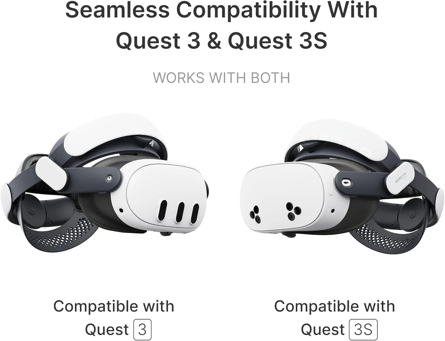 BOBOVR M3 Head Strap Compatible with Quest 3/3S, Dual-Mode VR Strap with Halo and Elite Fit Modes, Front and Rear Adjustment Knobs, Reduced Face Pressure, Stable Fit for Active Games