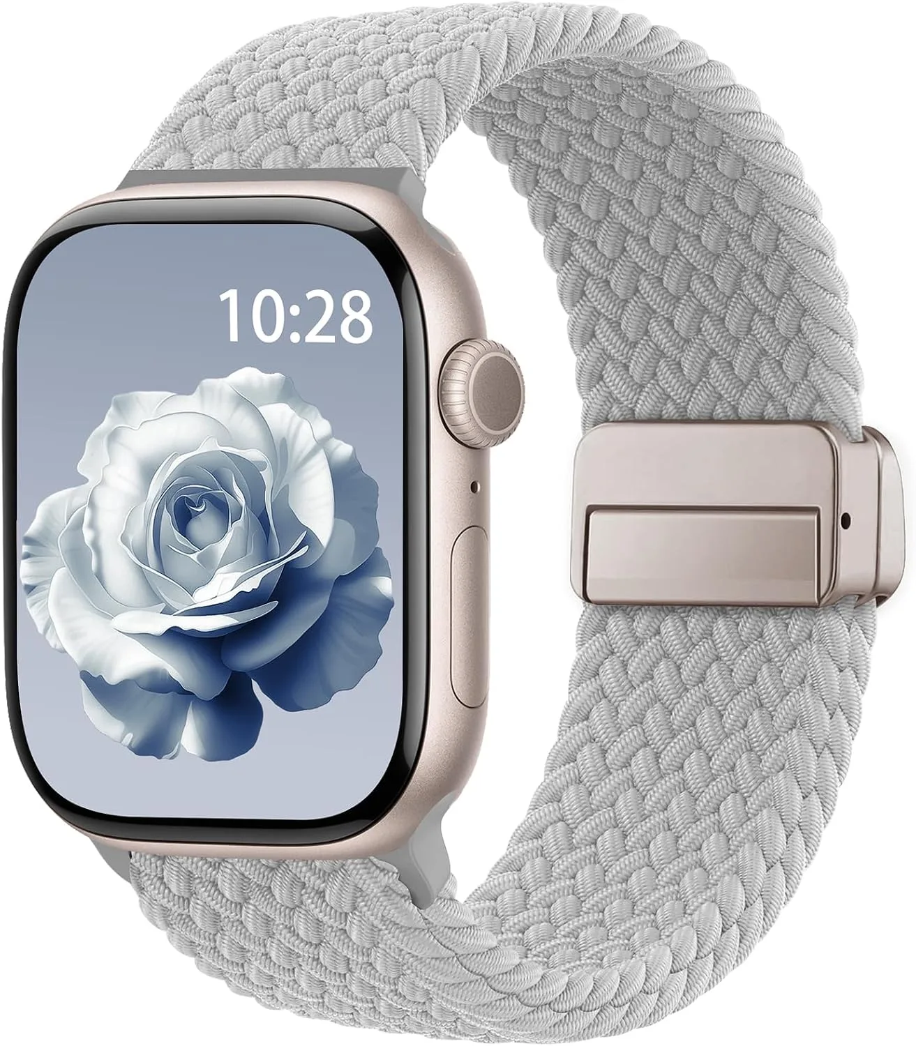 Correa deportiva magnética trenzada elástica para Apple Watch unisex