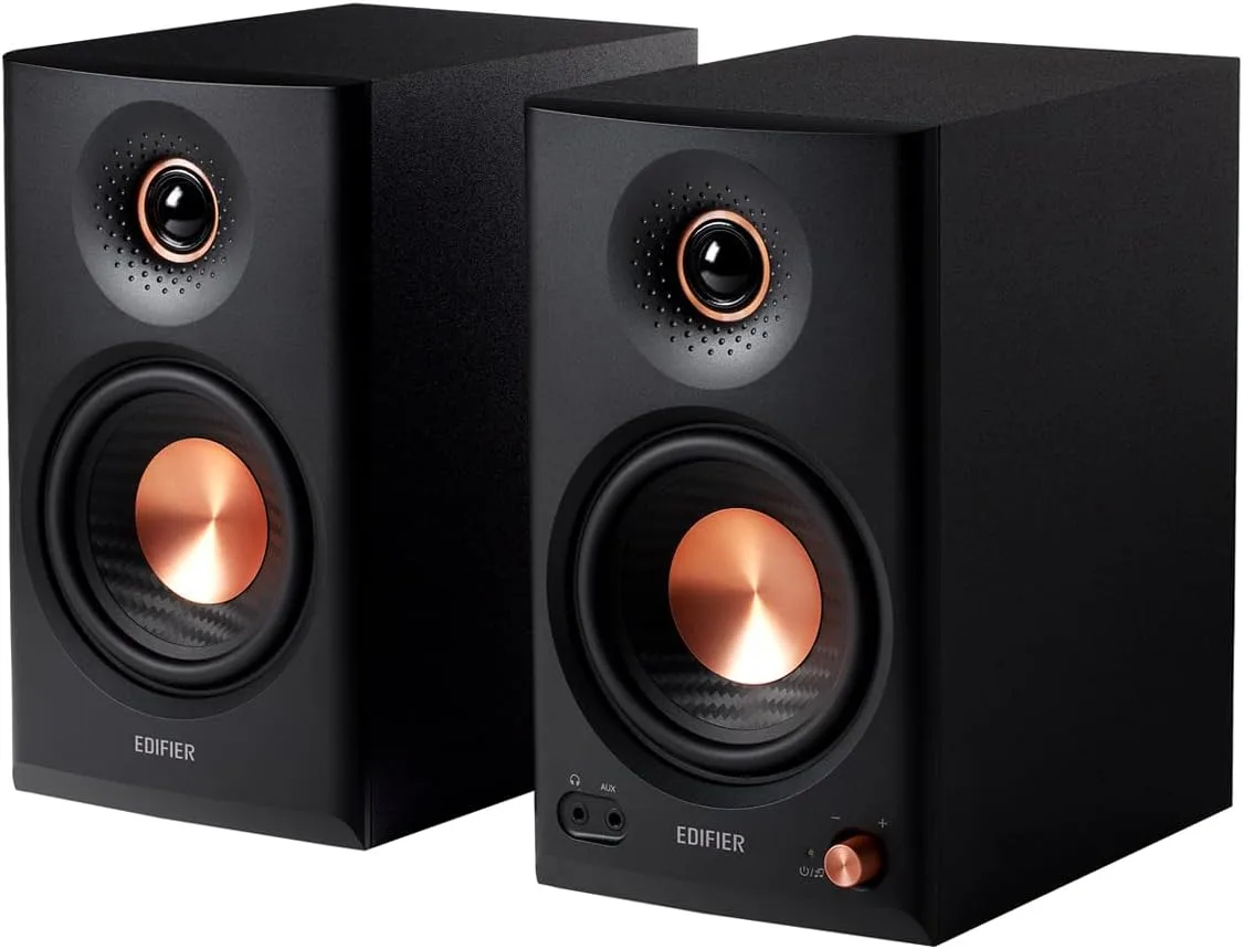 Edifier MR4.5 Bi-Amped Studio Monitor, 80W RMS Bookshelf Speakers - Black