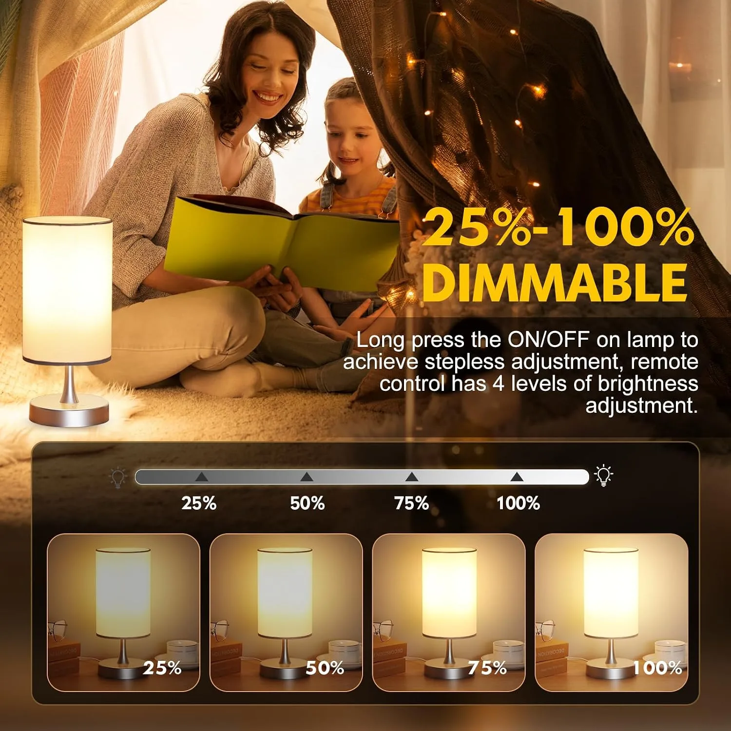 Caromolly Light Therapy Lamp, 10000 Lux Light with Remote Control, 3 Color Temperature & 4 Brightness Level & Timer, Daylight Lamp for Home, Office, Decoration(Silver Base White Shade)