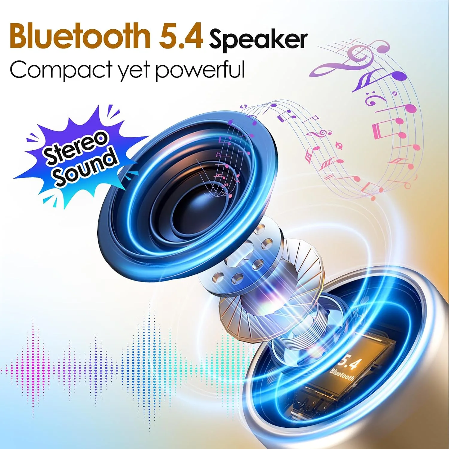 Mini Bluetooth Speaker, Portable Wireless Speakers, Noise Reduction Mic