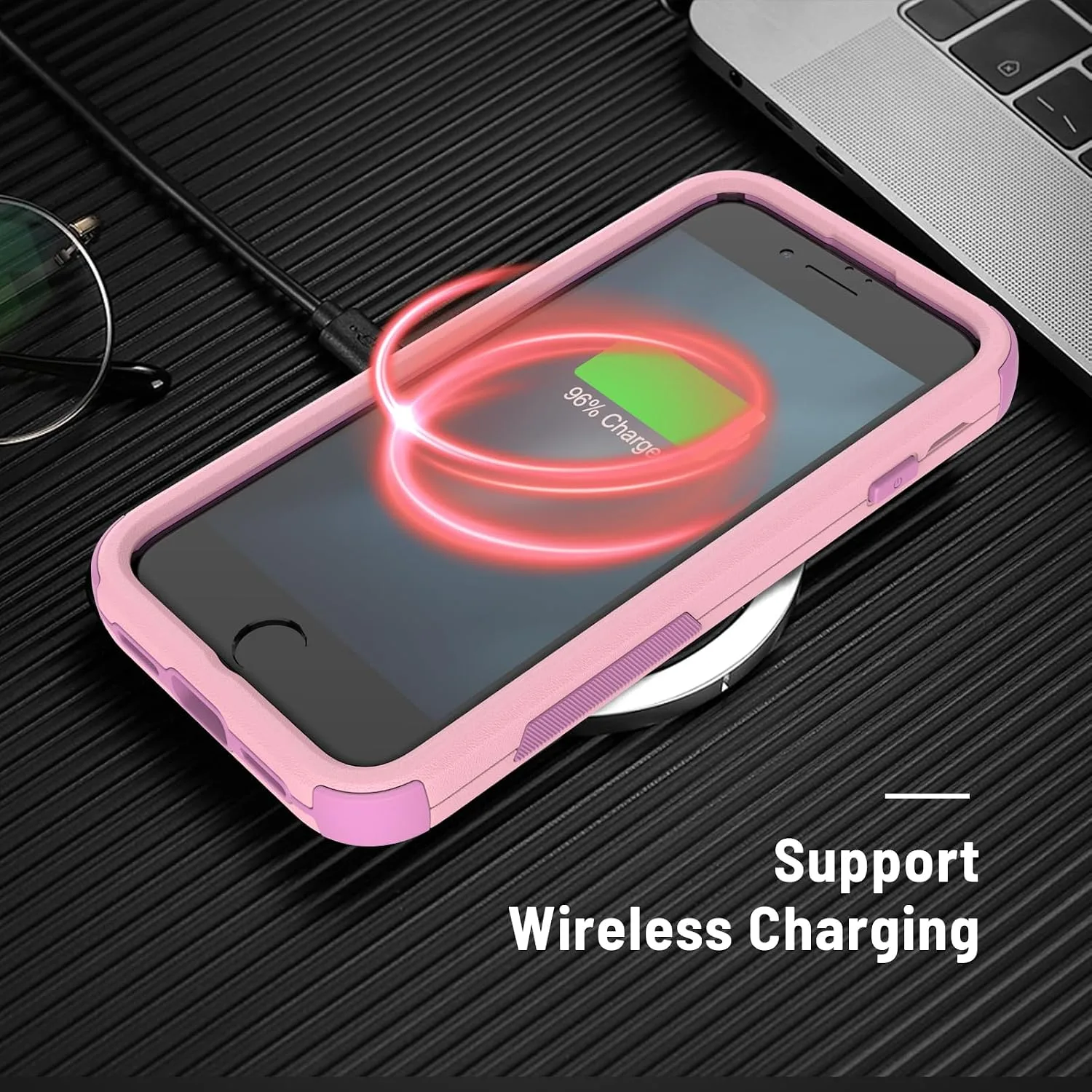 X-belmox Heavy Duty Phone Case for iPhone SE 3rd Generation Drop Proof Pink