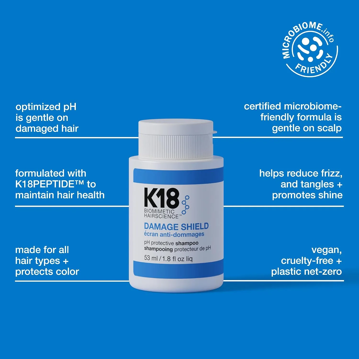 K18 Damage Shield Color Safe Shampoo, 1.8 Fl Oz
