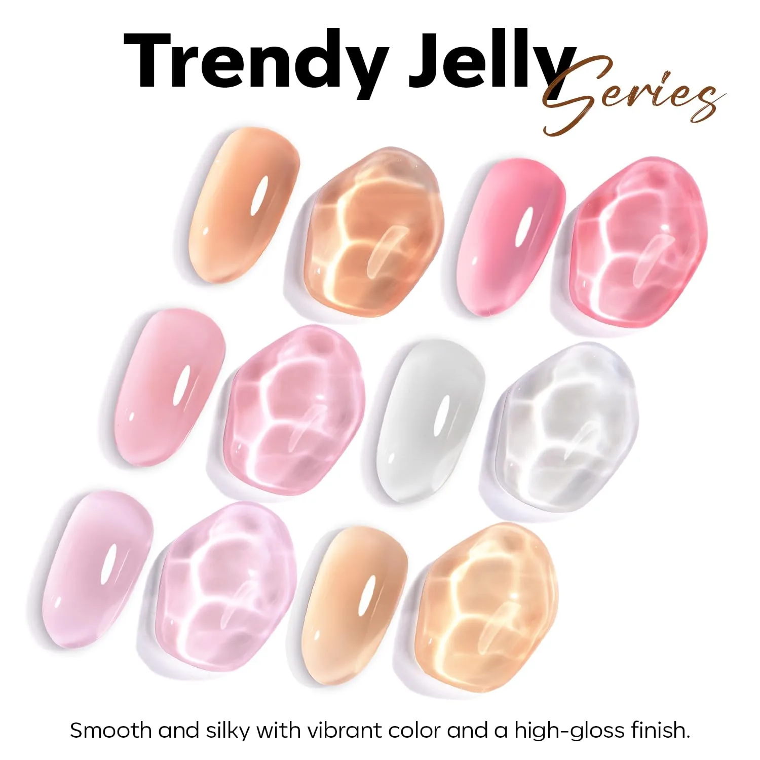 modelones Gel Nail Polish Jelly Brown Tea Translucent Gel Polish