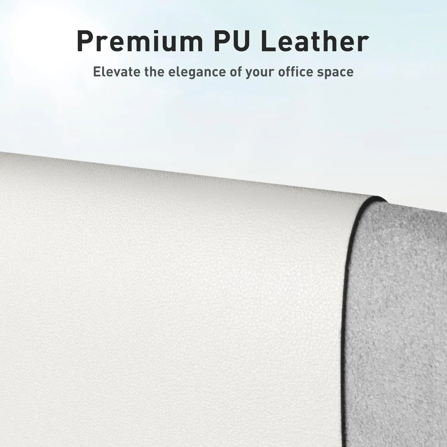 Aothia Leather Desk Pad Protector, Mouse Pad, Office Desk Mat, Non-Slip PU Leather Desk Blotter, Laptop Desk Pad, Waterproof Desk Writing Pad for Office and Home (23.6" x 13.7", Off-White)