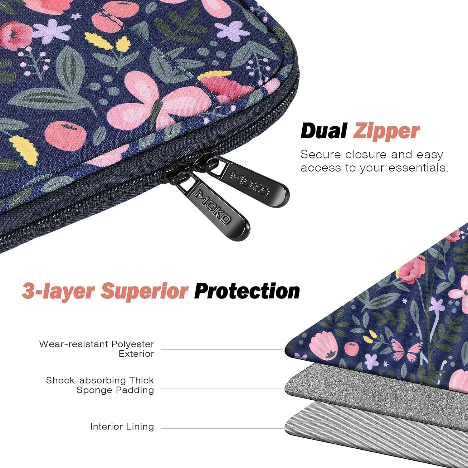 MoKo 9-11 Inch Tablet Sleeve Bag Carrying Case with Accessory Pocket