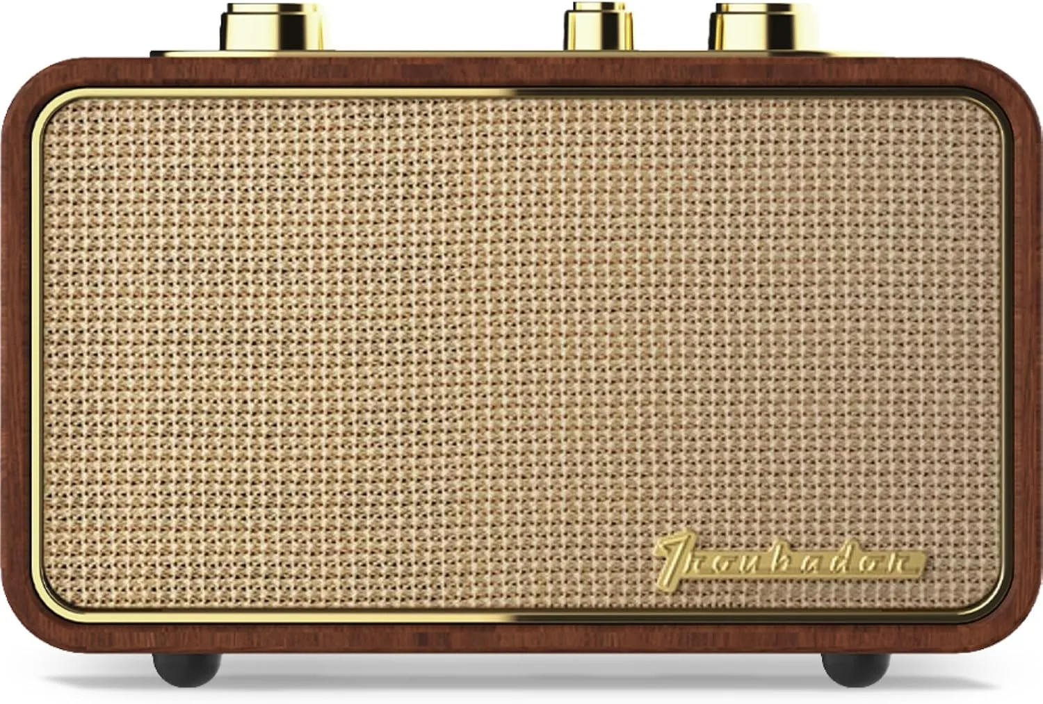 Portable Bluetooth Speaker, Vintage Wireless Radio, Dark Walnut