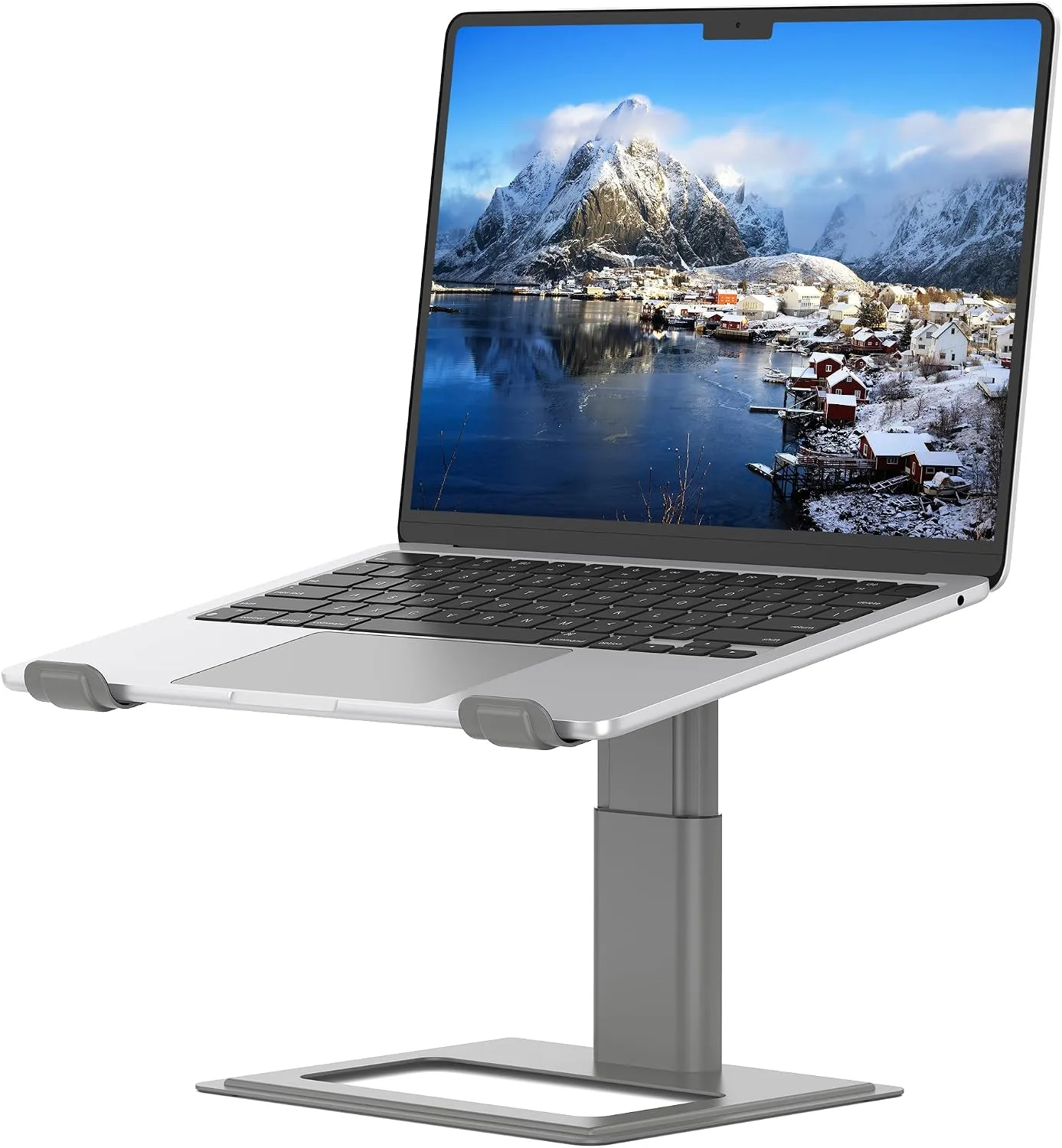 SOUNDANCE Adjustable Laptop Stand, Aluminum Riser, 10-17.3", Grey
