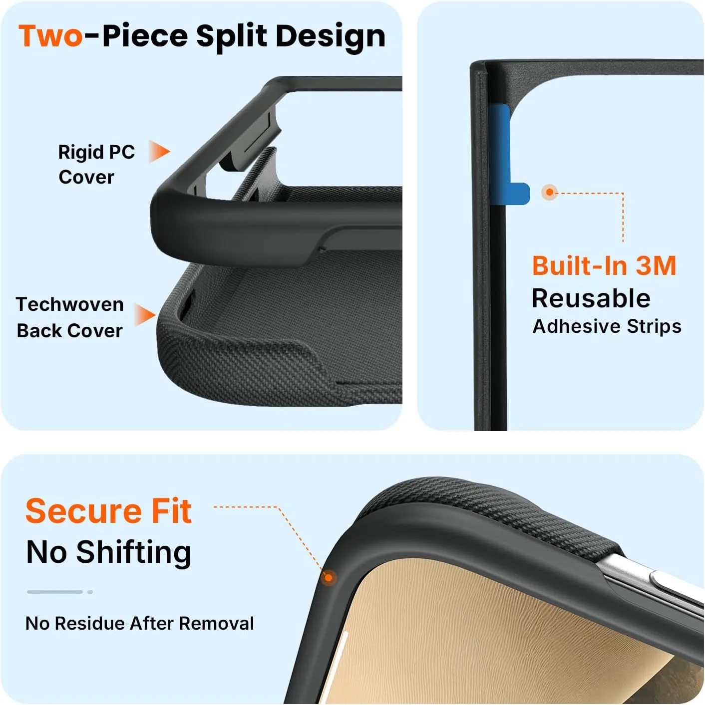 Mkeke for iPhone Duo Case Techwoven Black