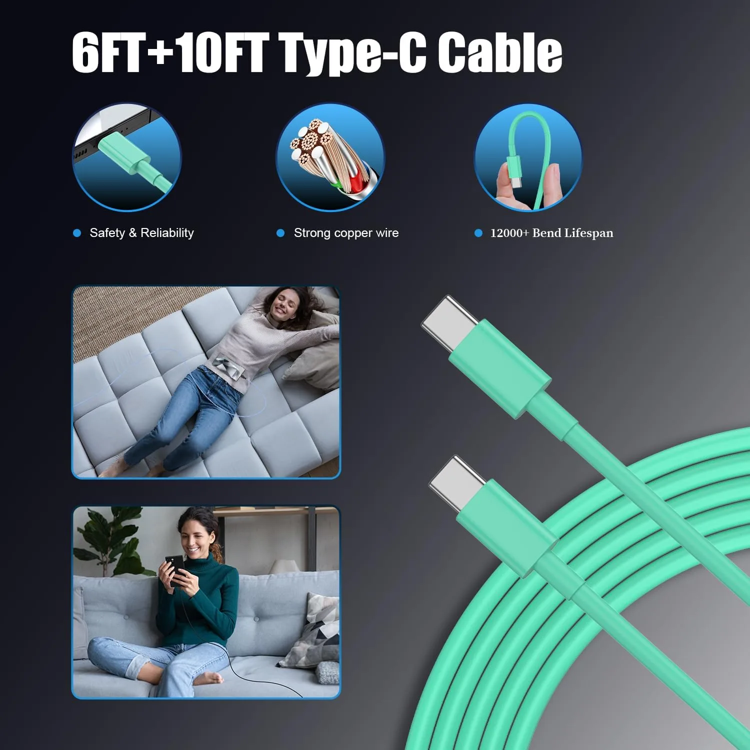 Type C Charger Fast Charging,4Pack 25W Super USB C Fast Charger Block