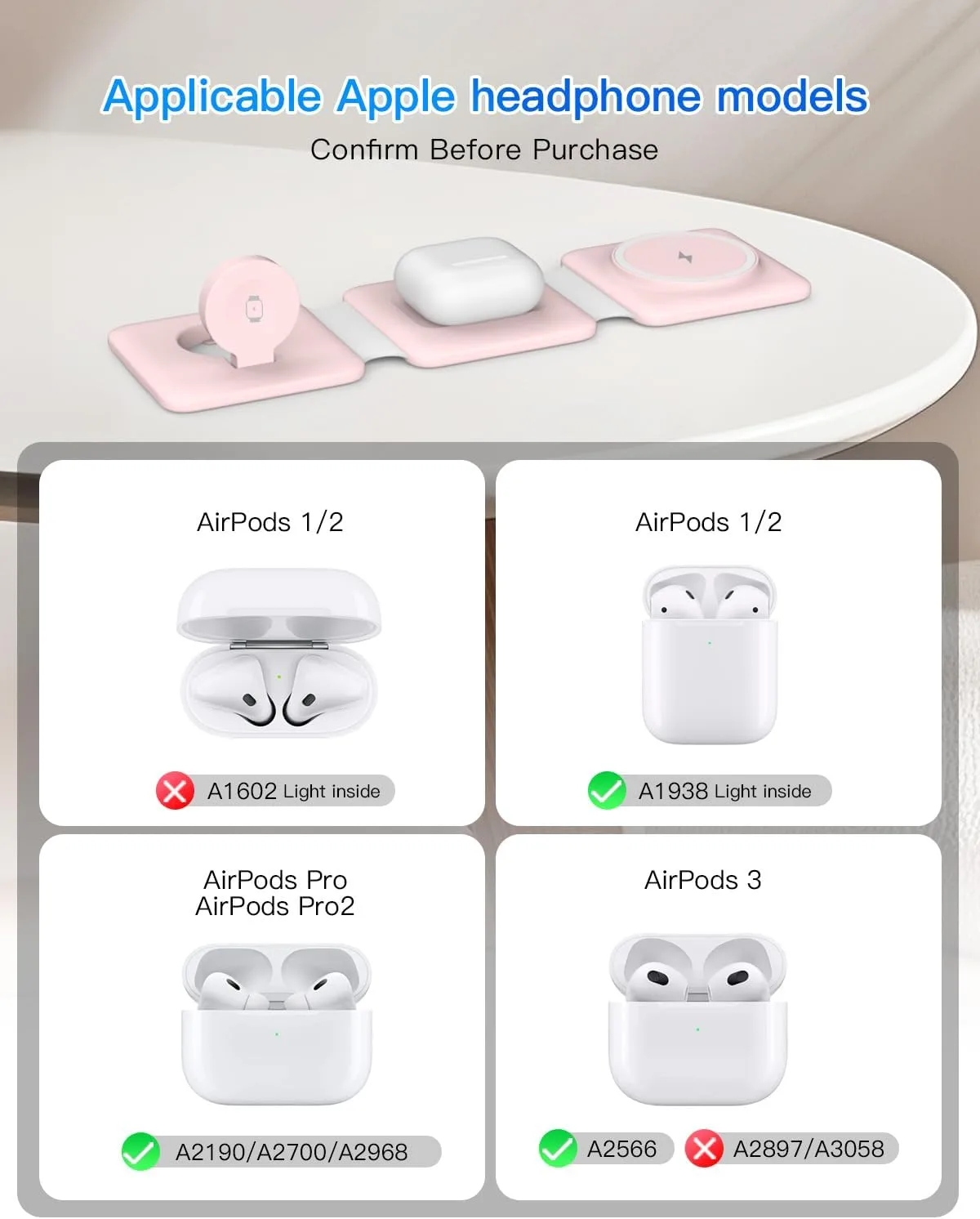 Charging Station for Apple Multiple Devices: 3 in 1 Foldable Magnetic Wireless Charger Stand - Travel Charging Dock Compatible with iPhone 17 16 15 14 13 12 Pro Max Plus Apple Watch AirPods