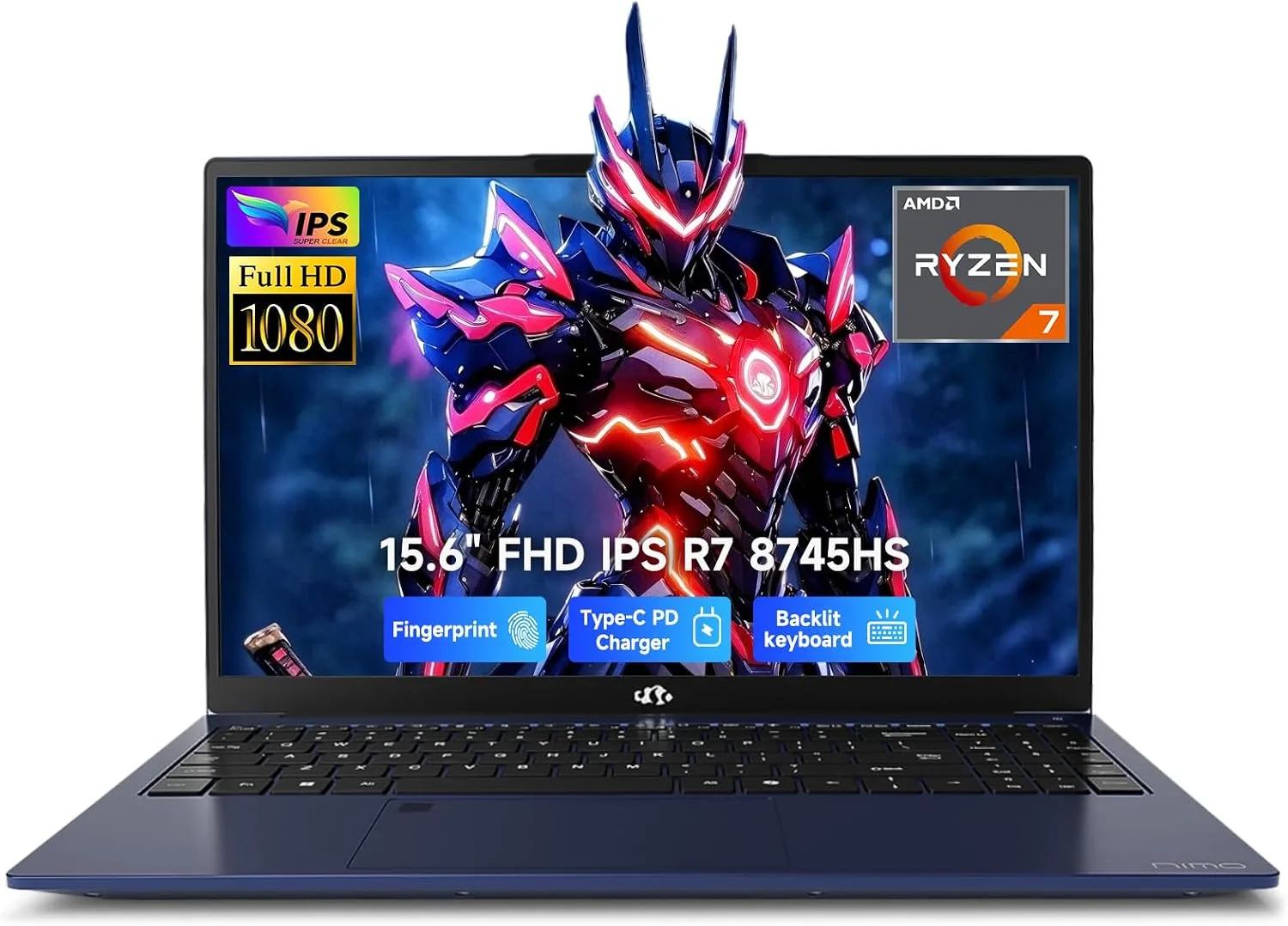 NIMO 15.6 AI Laptop 2026-2027| AMD Ryzen 7 8745HS 32GB DDR5 1TB SSD