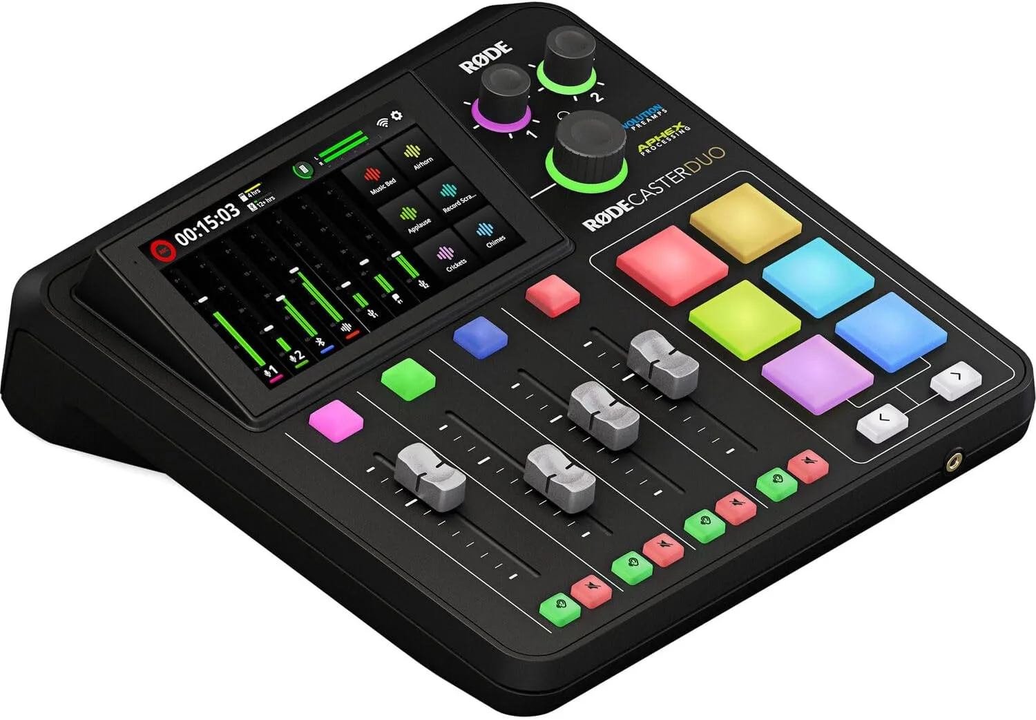 RODECaster Duo Integrated Audio Production Studio with 20' XLR Cable and 64GB Micro-SD Card (3 Items)