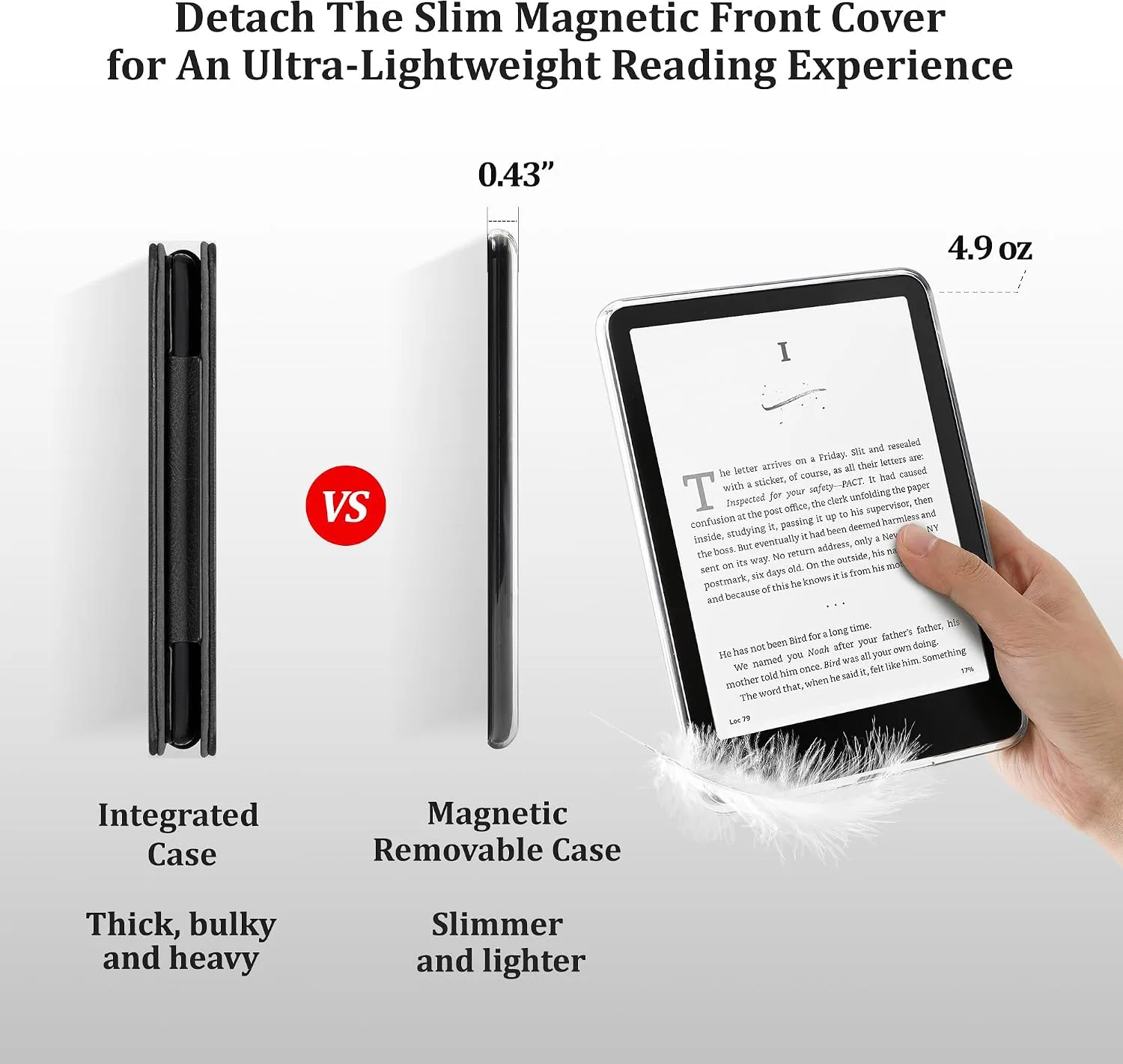 SESENSE Magnetic Case for 7'' Kindle Paperwhite 12th Gen 2024 & Colorsoft