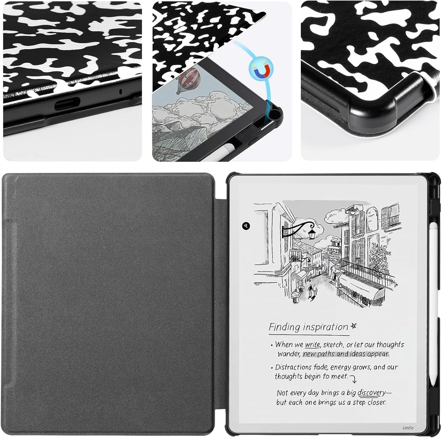 CoBak Case for 11" Kindle Scribe 3rd Generation 2025, Kindle Scribe Colorsoft - All New PU Leather Cover with Auto Sleep Wake, Pen Holder for Scribe 11" 2025 Released
