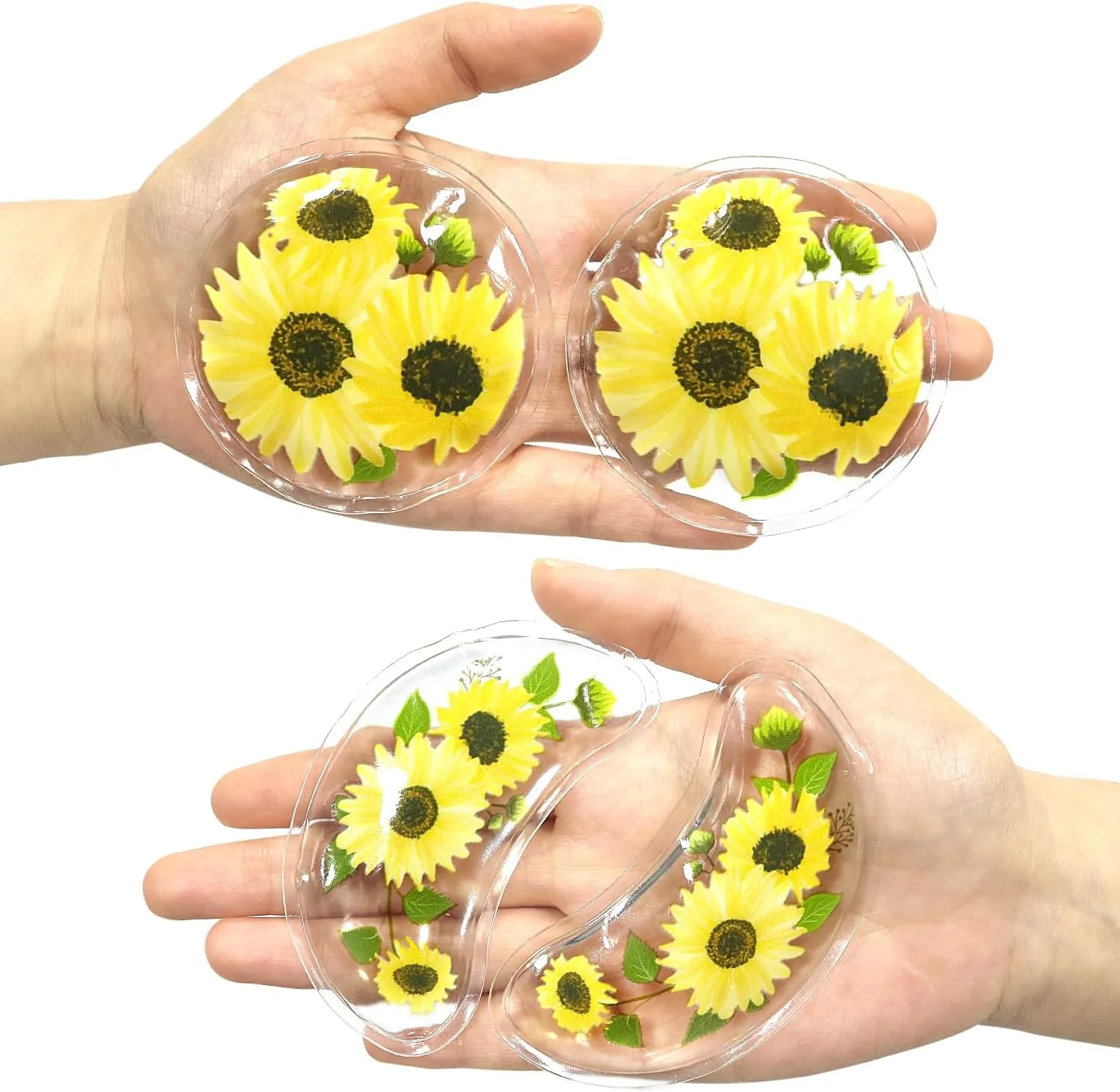 4PCS Gel Eye Ice Pack Set Reusable, Cold and Hot Compress for Eyes